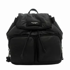 ケイトスペード KATE SPADE 美品 パフド バックパック リュックサック 鞄 ナッパレザー 黒 ブラック /FF KH065