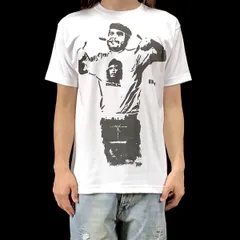 オリジナル Tシャツ ビッグ プリント ドルク DOLK チェ ゲバラ キューバ革命家 バンクシー風 Tシャツ S M L XL タイト ジャスト 大きい ビッグ オーバーサイズ メンズ レディース ユニセックス ピンククリーム