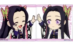 【中古】バッジ・ピンズ 胡蝶カナエ 繋がるスクエア缶バッジ2個セット 第六期 「鬼滅の刃 キャラクター絵巻カフェ in ufotable Cafe」