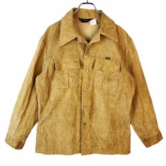 USA製ラングラーWranglerシャツジャケットコーデュロイシャツ開襟オープンカラー太畝スナップボタンベージュvintageヴィンテージ41009