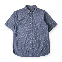 90s McGREGOR SPORTSWEAR  マクレガー ペイズリー 総柄 半袖シャツ M ブルー系 メンズ ビンテージ