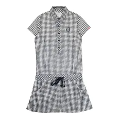 サイズ：M FILA GOLF フィラゴルフ  半袖ワンピース チェック柄 ブラック系 [240101482605] ゴルフウェア レディース ストスト