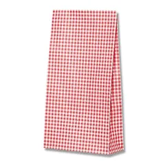 シモジマ HEIKO 紙袋 角底袋 ファンシーバッグ S3 ギンガムミニ 赤 100枚 幅150×マチ65×高280mm 003078400