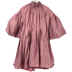 ロクサンダ　ROKSANDA リボン　サーモンピンク　七分袖　ミモレ丈ワンピース ピンク系 ROKSANDA(ロクサンダ) ワンピース・オールインワン