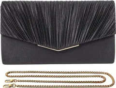 TIGLOSS ティグロス パーティーバッグ 結婚式 大きめ ウェディングプランナー監修 レディース フォーマル カバン クラッチバッグ(ブラック)