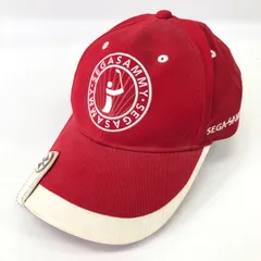 SEGA SAMMY セガサミー ゴルフ キャップ 綿100% レッド×ホワイト 帽子 メンズ 24d菊MZ