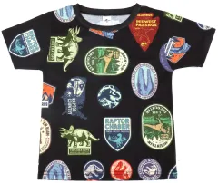 【中古】Tシャツ 集合(恐竜) Tシャツ ブラック キッズ130サイズ 「ジュラシック・ワールド」 ユニバーサル・スタジオ・ジャパン限定