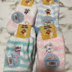 【セール中】クレヨンしんちゃん　もこもこ靴下　4種類セット