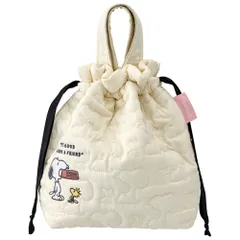 【新品・送料無料】 KBCL9 スヌーピー (バッジ) キルト生地 保冷ランチ巾着袋 トードバッグ KBCL9