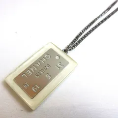 極美品✨ヴィンテージ✨シャネル ロゴ プレート メダル チェーン ネックレス CHANEL - シャネル ロゴ プレート ネックレス シルバーカラー