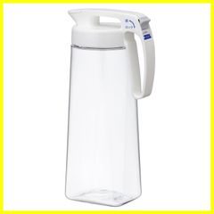 【最短発送】水出し 冷茶 水出しコーヒー ボトル お茶 横置き 麦茶ボトル 耐熱 麦茶 広口 日本製 冷茶ポット 熱湯可 ジャグ ピッチャー ホワイト シームレス 岩崎工業 2.1L K-1286 冷水筒 W ラストロウェア