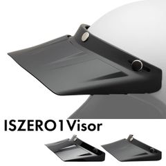 ロングバイザー 3点ボタン ISZERO01Visor / ジェットヘルメット スモールジェット / つば レトロ FS-JAPAN 石野商会