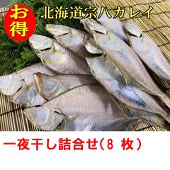 北海道宗八カレイ 送料無料　かれい 一夜干し 魚 干物 乾物 8枚セット