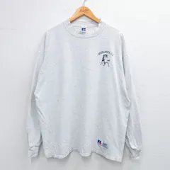 XL/古着 ラッセル 長袖 ビンテージ Tシャツ メンズ 90s MIDDLESEX 馬 大きいサイズ モックネック ハイネック 薄グレー 霜降り spe 25jul12 のサムネイル