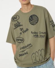 RODEO CROWNS WIDE BOWL ラクガキハッポウ Tシャツ