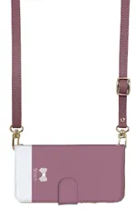 iPhone14plus ケース 手帳型 アイフォン14 プラス スマホケース スマホショルダー レザー ストラップ リボン りぼん かわいい おしゃれ  調節可能 130cm  カラー05