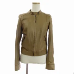アンタイトル UNTITLED ライダース ジャケット 長袖 ジップアップ ラムレザー JI153-43322JJ ベージュ Mのサムネイル