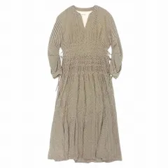 19aw SNIDEL スナイデル ワンピース ウエストシャーリング プリント SWFO195040 1 M ベージュ レディース 【中古】