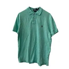 POLO RALPH LAUREN 半袖 ポロシャツ L ミントグリーン ポロ ラルフローレン 鹿子 コットン トップス 古着卸 アメリカ仕入 a708-5337