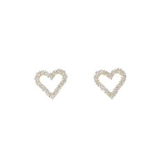 新品 K18WG ブラックダイヤ0.20ct ハートモチーフ ピアス 両耳 - メルカリ