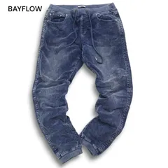 BAYFLOW ベイフロー 秋冬 コーデュロイ★ USED加工 イージー ストレッチ ジョガー パンツ Sz.3 メンズ