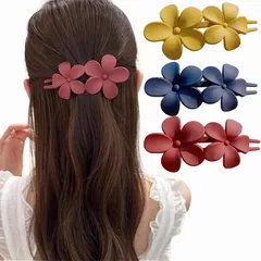 【迅速発送】AUTAKI ヘアクリップ 3個セット 花形ヘアクリップ 髪留め マット 花モチーフ ヘアクリップ しっかりとまる 髪留め クリップ 大きめ レディース ヘアアクセサリー シンプル おしゃれ 韓国風 可愛い エレガント ヘアアクセサリー 普段使い