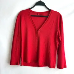 roberta di camerino赤レッドカーディガン長袖40高級感上品
