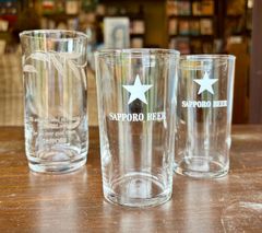 昭和レトロ】サッポロビールガラスコップ/3点セット/ビール