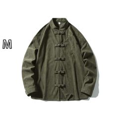 Vintage 90s チャイナボタン ワークジャケット カーキ カンフーJKT 