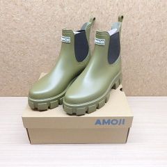 AMOJI アモジ CB917 OLIVER 25.0cm サイドゴア レインブーツ 晴雨兼用