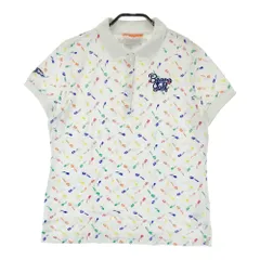 サイズ：L BEAMS GOLF ビームスゴルフ  半袖ポロシャツ 総柄 ホワイト系 [240101460902] ゴルフウェア レディース ストスト