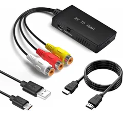 【在庫処分】AV 変換ケーブル hdmi コンポジット コンポジット3色端子 （赤、白、黄）3色コードからHDMI変換コンバーター 変換コンバーター 1080P HDMI to 古いDVDレコーダー、カセットデッキ、TV RCA Box、古いゲーム機（PS1、