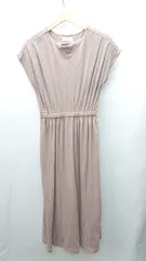◇ BEAMS HEART 半袖 ロング丈 ワンピース サイズ表記なし ピンクベージュ レディース E  【1408060037803】