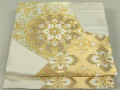 平和屋着物●極上　西陣　川島織物　六通柄　本袋帯　正倉院花文　金銀糸　正絹　逸品　DAAT0233ob