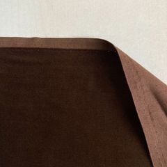 綿　光沢のある薄手別珍　茶色　カット生地　2ｍ