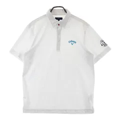 サイズ：LL CALLAWAY キャロウェイ  半袖ポロシャツ ボタンダウン 総柄 ホワイト系 [240101354978]# ゴルフウェア メンズ ストスト