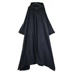VETEMENTS (ヴェトモン) 23SS MOLTON HOODED BLANKET PONCHO フード付き ブランケット ポンチョ ガウン ブラック UE63PO100のサムネイル