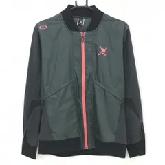 【超美品】オークリー ジャケットブルゾン グレー×ピンク 切替素材 一部メッシュ メンズ M ゴルフウェア Oakley