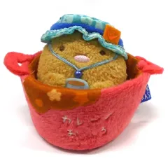 【中古】ぬいぐるみ とんかつ＆カレーのおふろ かわうそとすみっコキャンプテーマ てのりぬいぐるみセット 「すみっコぐらし」 すみっコぐらしshop限定