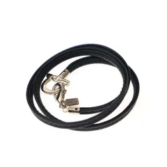 Salvatore Ferragamo サルバトーレ フェラガモ レザーコードブレスレット  ブラックのサムネイル
