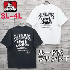 新品 大きいサイズ メンズ ベンデイビス ベン デイビス BENDAVIS BEN DAVIS 半袖 Tシャツ 半袖Tシャツ ティーシャツ バックプリント ロゴ ルード系 キングサイズ ユニセックス レディース 白 ホワイト 黒 ブラック 3L 4L