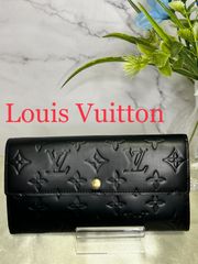 ㊹ Louis Vuitton ルイヴィトン ヴェルニ 財布 ポルトフォイユ サラ ブラック 黒