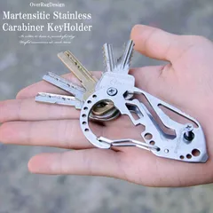 マルテンサイト系ステンレス製 キーケース 3?5本 収納 キーホルダー キーカバー 鍵 かぎ カギ 複数 男性 メンズ ボトルオープナー ドライバー カラビナ#cupload96180