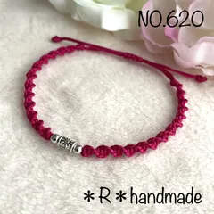 【620】ハンドメイド　ミサンガ　アンクレット　ローズピンク　レディース　メンズ