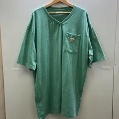 Carhartt/カーハート 半袖 Tシャツ LOOSE FIT ポケットTシャツ Vネック オーバーサイズ ビッグサイズ Honduras製 メンズ 2XL グリーン