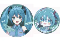 【中古】バッジ・ビンズ 初音ミク 缶バッジセット(2個セット) 「フリューくじ 初音ミク ぬーどるストッパーフィギュア」 E賞