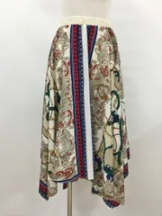 ジーナシス JEANASIS スカート F スカーフ柄 マキシ丈 アシメ シフォンアソート 2509WR133