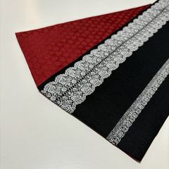 ★美品　半巾帯　レース柄　両面　トランプ★r069
