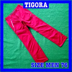 TIGORA ティゴラ ロゴ刺繍 コットン混 ナイロン ストレッチ ゴルフパンツ 76