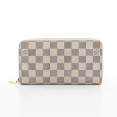 ルイ・ヴィトン LOUIS VUITTON ラウンド長財布 ジッピーウォレット ダミエアズール N60019 PVCコーティングキャンバス ジッピー・ウォレット レディース Used B